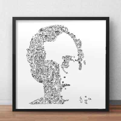 Keith Haring biography portrait fun facts print
