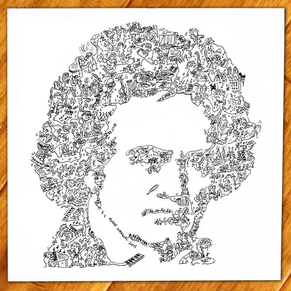 Beethoven biography portrait comics drawing