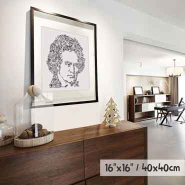 Ludwig Van Beethoven doode art print by drawinside