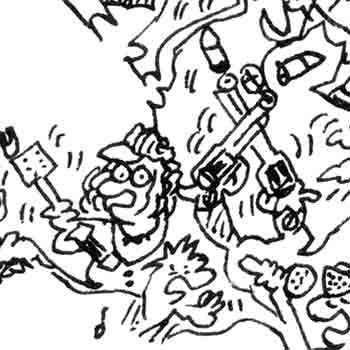 Izzy Stradlin comics detail drawing guns roses