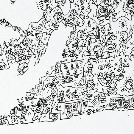 joker bank robery drawing detail