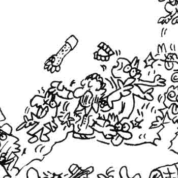 Bud Spencer doodle art drawing with western details