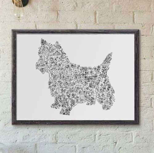 Yorkshire dog print