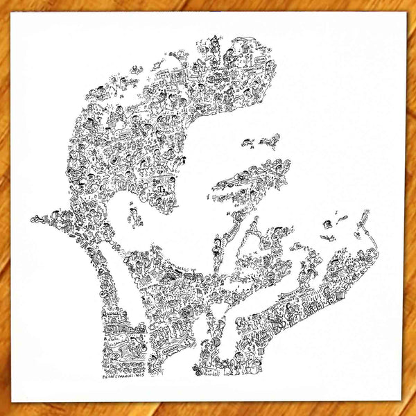 Johnny Cash ibiography portrait drawinside